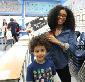 Tonya Martin, a parent and local book publisher, with her son, a Lord Kelvin student.